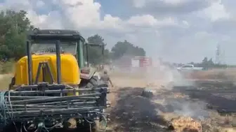 Çanakkale Ezine’de çıkan tarım yangını korkuttu