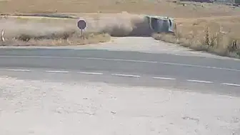 Afyonkarahisar’da feci kaza güvenlik kamerasında
