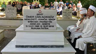 Sinoplu şehit Ömer Can Açıkgöz kabri başında anıldı