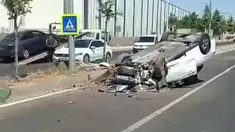 Diyarbakır trafiğinde korkutan kaza Bir kişi yaralandı
