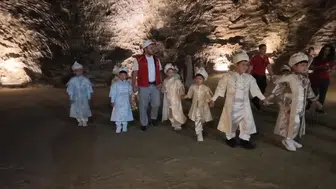 Çankırı’da 41 çocuk yerin 150 metre altında sünnet şöleni yaşadı