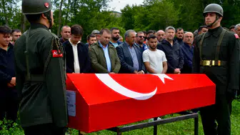 Kastamonu'da trafik kazasında hayatını kaybeden asker toprağa verildi