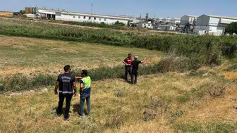Saruhanlı’da tarım arazisine kaçak atık boşaltan tesise suçüstü