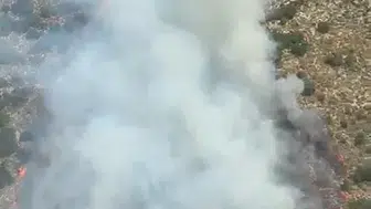 Demre kıyılarında orman yangını paniği