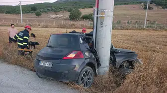 Burdur Bucak yolunda kaza sürücü hastanelik oldu