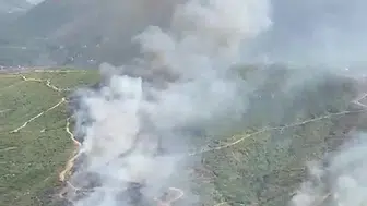 Alanya Sapadere Kanyonu duman altında