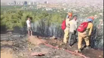 Denizli Başkarçı Dağı’nda orman yangını büyümeden söndürüldü