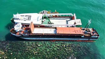 Karasu sahiline oturan dev gemi için kurtarma operasyonu başladı
