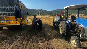 Hasat zamanı tarlaların yanmaması için jandarma sahaya indi