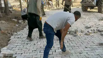 Gaziantep Araban’da mezarlık yolu el birliğiyle yenilendi