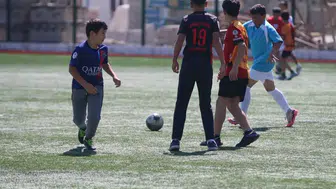 Sivaslı öğrenciler camiler arası futbol turnuvasında ter döküyor