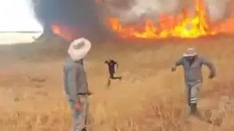 Malatya Akçadağ’da alevler tarlayı küle çevirdi