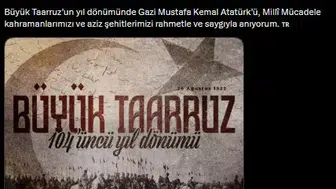 Büyük Taarruz'un 104. yılı Duran'dan anlamlı mesaj
