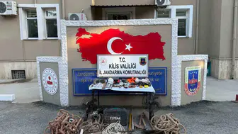 Kilis’te define avcılarına jandarma baskını