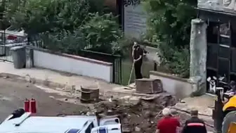 Körfez’de kazı çalışması sırasında gaz borusu patladı