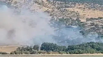 Silvan kırsalında ağaçlık alanda çıkan yangın korkuttu