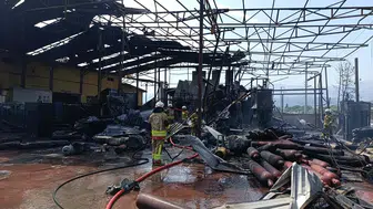 Salihli'deki sanayi bölgesinde bulunan oksijen tesisinde patlama yaşandı