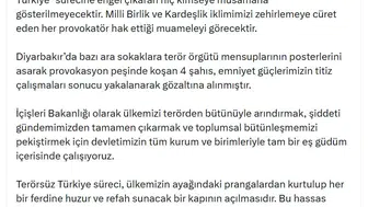 Bakan Çiftçi'den provokasyon uyarısı: Terörsüz Türkiye hedefinden taviz yok