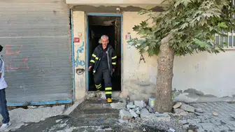 Adıyaman'da bir evde çamaşır makinesi alev aldı