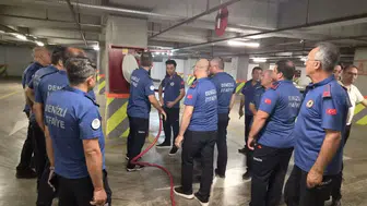 Denizli'de AVM'lere itfaiye denetimi Yangın güvenliği için saha taraması