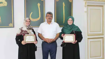 Ünye'de 8 öğrenci hafızlığını tamamladı, belgelerini aldı