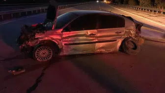 Kırklareli yolunda gece yarısı kaza