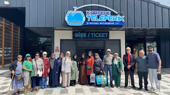 Kartepe’nin zirvesinde yaş alanlar için teleferik keyfi