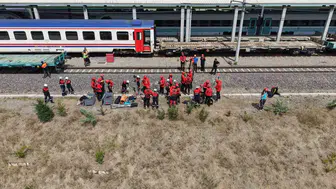 Gebze’de tren kazası senaryosu gerçeği aratmadı
