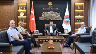 Kayseri'deki üst düzey komutanlardan veda ziyareti