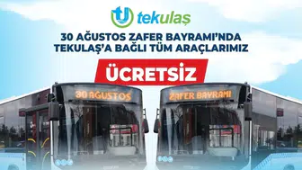 Tekirdağ'da 30 Ağustos'ta toplu taşıma bedava