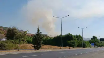 Otluk alanda alevler yükseldi, itfaiye yangını büyümeden durdurdu