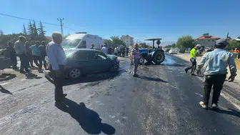 Malatya Doğanşehir yolunda otomobil ve traktör çarpıştı