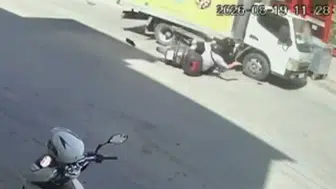 İnegöl’de motosiklet kazası kamerada