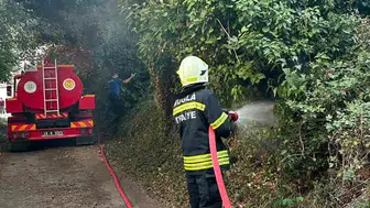 Muğla’da yol kenarında aniden çıkan yangın paniğe yol açtı