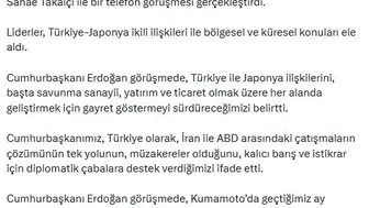 Erdoğan ve Japonya Başbakanı Takaiçi diplomasi trafiğinde buluştu