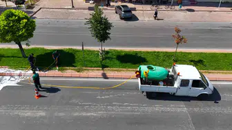 Kayseri'de yeşil alanlarda gece mesaisi başladı