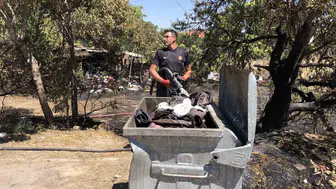 Konya’da biriken atıklar alev aldı
