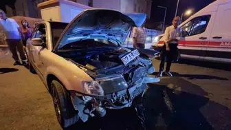 Batman Gültepe'de gece vakti trafik kazası İki yaralı