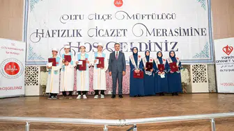 Oltu’da 54 genç hafız icazet belgelerini aldı