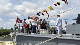 TCG Enez Tekirdağ kıyılarında: Zafer coşkusu denizden selamlandı