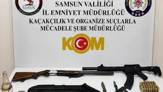 Bafra’da silah ve uyuşturucu operasyonu