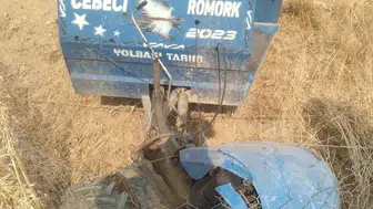 Siirt'te tarım aracı kazası sürücüyü hastanelik etti