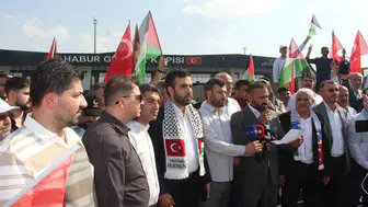 Gazze yardım konvoyuna sınır engeli Şırnak’ta protesto edildi