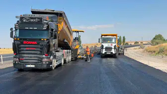 Tomarza kavşağında yol çalışması bitiyor