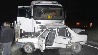 Taşköprü yolunda tırla çarpışan otomobildeki çift hayatını kaybetti