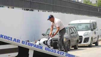 Saklanan motosikletliye hem ceza hem trafikten men