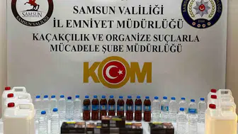 Samsun'da sahte içki ve kaçak sigara operasyonu