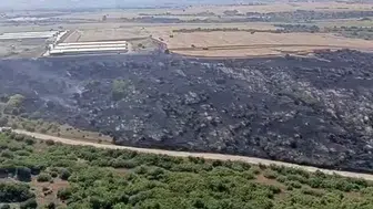 Karacabey'de korkutan yangın fabrikaya ulaşmadan durduruldu