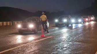 Çaycuma yollarında gece mesaisi