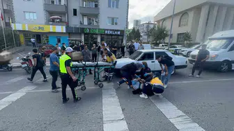 Bilecik’te yaya geçidinde motosiklet kazası